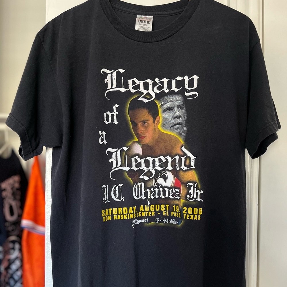 Vintage Julio cesar Chavez jr rap style boxing t shirt